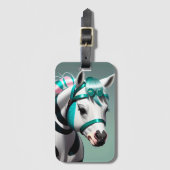 Étiquette À Bagage Joli 3d Spirit Pony 7 (Devant Vertical)