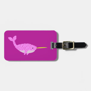 Étiquette À Bagage Joli bébé rose fille Narwhal Personnalisé