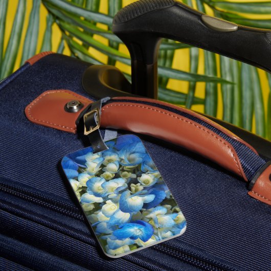 Étiquette À Bagage Joli bleu Hydrangea Floral (Insitu Rectoal 1)