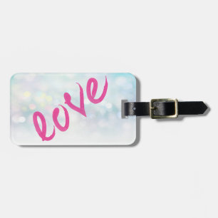 Étiquette À Bagage Joli Bokeh féminin, Amour-Personnalisé