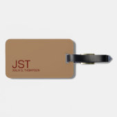 Étiquette À Bagage joli brun carte bagage tag (Dos horizontal)
