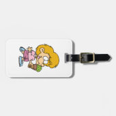 Étiquette À Bagage Joli Cartoon Enfant Manger Ice Cream Cone (Devant horizontal)