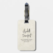 Étiquette À Bagage Joli Cerf Aquarellé Posé En Bas Boho (Dos Vertical)