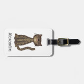 Étiquette À Bagage Joli chat Kitty Personnalisé (Devant horizontal)