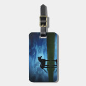 Étiquette À Bagage Joli cheval et lune (Devant Vertical)