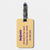 Étiquette À Bagage Joli dessin animé d'écureuil roux (Dos Vertical)