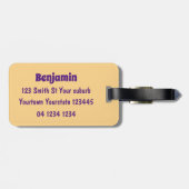 Étiquette À Bagage Joli dessin animé d'écureuil roux (Dos horizontal)