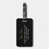 Étiquette À Bagage Joli Empreinte de léopard Spring Green Bow avec no (Dos Vertical)