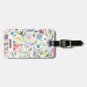 Étiquette À Bagage Joli floral (Devant horizontal)