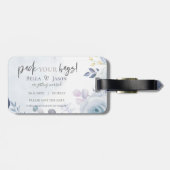 Étiquette À Bagage Joli Floral Pack Vous Sacs Mariage Enregistrer La (Dos horizontal)