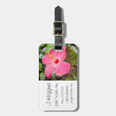 Étiquette À Bagage Joli Hibiscus rose (Devant Vertical)