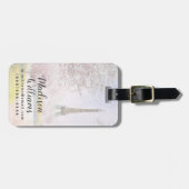 Étiquette À Bagage Joli Paris aux pastels (Devant horizontal)