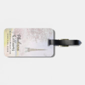 Étiquette À Bagage Joli Paris aux pastels (Dos horizontal)