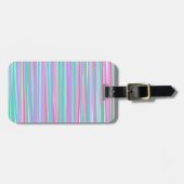 Étiquette À Bagage Joli Pastel Stripes (Devant horizontal)