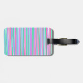Étiquette À Bagage Joli Pastel Stripes (Dos horizontal)