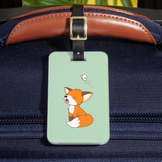 Étiquette À Bagage Joli Petit Fox Sleepy (Insitu Rectoal 2)