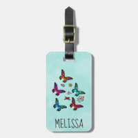 Joli Petit Papillons sur Mint Green