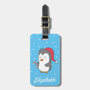 Étiquette À Bagage Joli pingouin joyeux Noël canne à bonbons pour enf