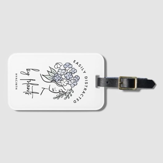 Étiquette À Bagage Joli Plante Floral Distrait Gardener mignon (Devant Horizontal)