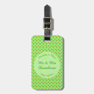 Étiquette À Bagage Joli Printemps Mariage Pomme fleur et Pommes
