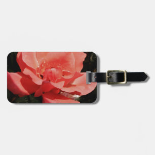 Étiquette À Bagage Joli rose rose Peach floral