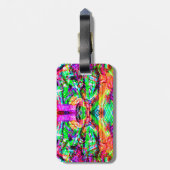 Étiquette À Bagage Joli symétrique symétrique abstrait néon trial iPa (Dos Vertical)