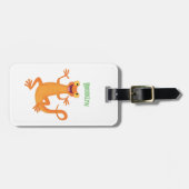 Étiquette À Bagage Joli triton orangé joyeux (Devant horizontal)