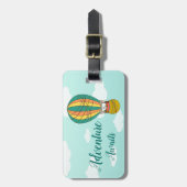 Étiquette À Bagage Jolie "Adventure Await" Illustration D'Oiseau Pour (Devant Vertical)