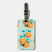 Étiquette À Bagage Jolie aquarelle Citrus orange (Devant Vertical)