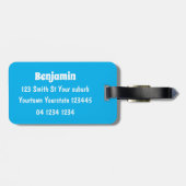 Étiquette À Bagage Jolie baleine à sperme soufflant bulles dessin (Dos horizontal)