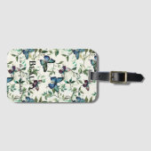 Étiquette À Bagage Jolie citation Beauté Papillons Bleus (Devant Horizontal)