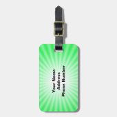 Étiquette À Bagage Jolie coccinelle ; verte (Devant Vertical)