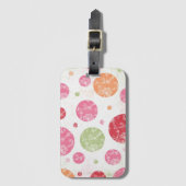 Étiquette À Bagage Jolie Collection À petits pois (Devant Vertical)