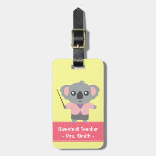 Étiquette À Bagage Jolie nounou koala personnalisée pour remercier le