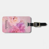 Étiquette À Bagage Jolie oeillette rose Stylo Photographie (Devant horizontal)