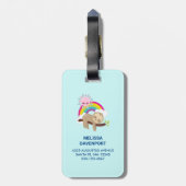 Étiquette À Bagage Jolie parcelle en parfum avec soleil et arc en cie (Dos Vertical)