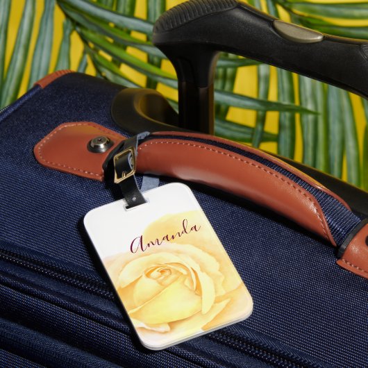 Étiquette À Bagage Jolie Rose Jaune (Insitu Rectoal 1)