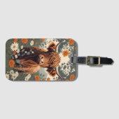 Étiquette À Bagage Jolie vache Vintage Highland (Devant Horizontal)