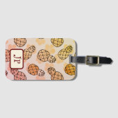 Étiquette À Bagage Jolies ananas (Devant Horizontal)