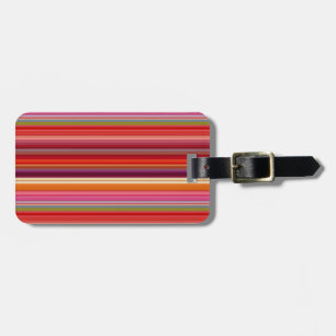 Étiquette À Bagage Jolies couleurs rayées vintage