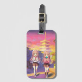 Étiquette À Bagage Jolies filles de glace d'anime (Devant Vertical)