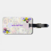 Étiquette À Bagage Jolies Pansies (Dos horizontal)