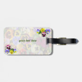 Étiquette À Bagage Jolies Pansies (Dos horizontal)