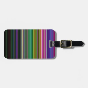 Étiquette À Bagage Jolies rayures colorées rétro