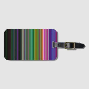 Étiquette À Bagage Jolies rayures colorées rétro