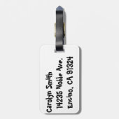 Étiquette À Bagage Jolis cheval et cavalier de pullover de chasseur (Dos Vertical)