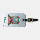 Étiquette À Bagage Jolis Garçons de Train Classique (Devant horizontal)