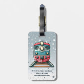 Étiquette À Bagage Jolis Garçons de Train Classique (Dos Vertical)