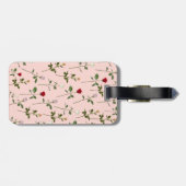 Étiquette À Bagage Jolis roses (Dos horizontal)