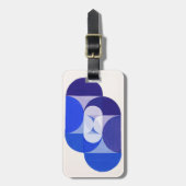 Étiquette À Bagage Joseph Schillinger Key Blue. géométrique Abstraite (Devant Vertical)